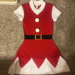 Planet Gold Red and White Seasonal Dress